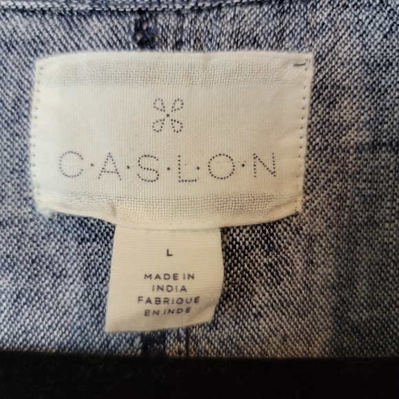 NWT Navy Cross Dye Belted Linen Blend Jacket - Picture 7 of 9